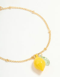 Gold Chain & Lemon Charm Bracelets 3-Pack - link has visual effect only