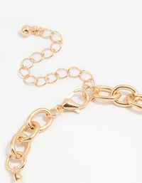 Gold Summer Fruit Charm Bracelet - link has visual effect only