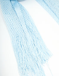 Blue Glitter Fabric Draped Scarf - link has visual effect only