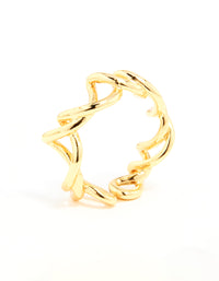 Gold Plated Wire Twisted Ring - link has visual effect only