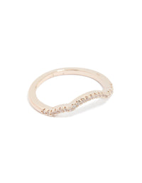 Rose Gold Plated Pearl Stacked Rings 3-Pack - link has visual effect only