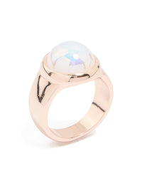 Rose Gold Pearl Statement Ring - link has visual effect only