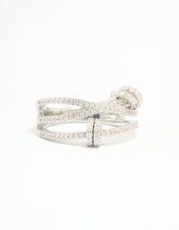 Silver Cubic Zirconia Rondell Stacked Ring - link has visual effect only