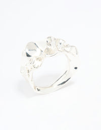 Silver Plated Molten Band Ring - link has visual effect only