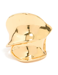 Gold Plated Statement Double Wrap Ring - link has visual effect only