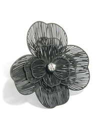 Black Flower Statement Ring - link has visual effect only