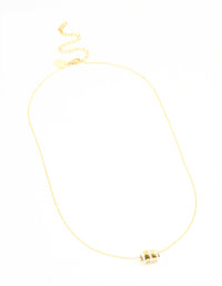 Waterproof Gold Plated Stainless Steel Cubic Zirconia Rondell Necklace - link has visual effect only