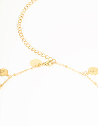 Waterproof Gold Plated Stainless Steel Diamante & Disc Waist Chain - link has visual effect only