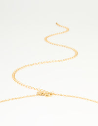 Waterproof Gold Plated Stainless Steel Cubic Zirconia Waist Chain - link has visual effect only
