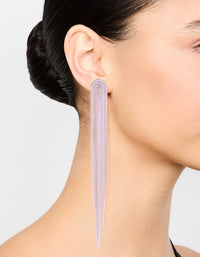 Gold Purple Waterfall Cupchain Drop Earrings - link has visual effect only