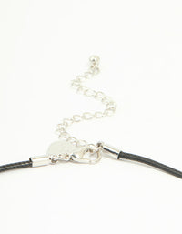 Red Bubble Heart Pendant Black Cord Necklace - link has visual effect only