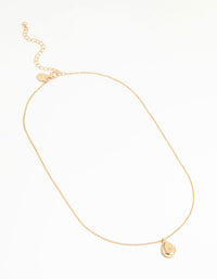 Gold Teardrop Diamante Pendant Necklace - link has visual effect only