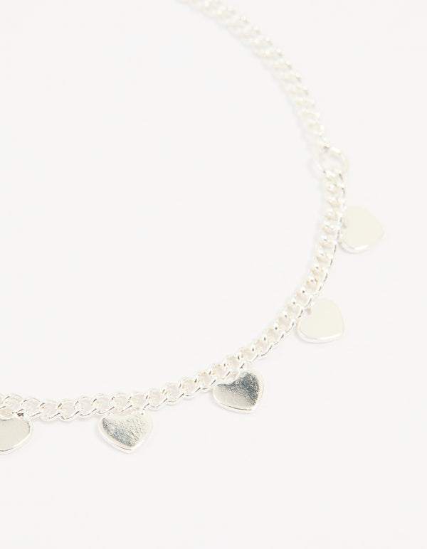 Silver Diamante Bow & Heart Bracelets 3-Pack