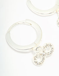 Sterling Silver Cubic Zirconia Infinity Huggie Earrings - link has visual effect only