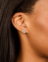 Sterling Silver Cubic Zirconia Cherry Stud Earrings - link has visual effect only