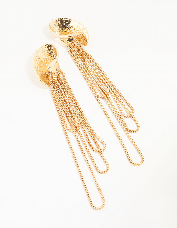 Gold Chain Drop Earrings