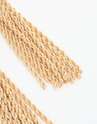 Gold Fringe Chain Drop Earrings - link has visual effect only
