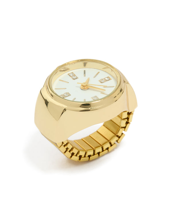 Gold Statement Watch Ring