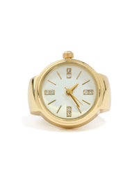 Gold Statement Watch Ring - link has visual effect only