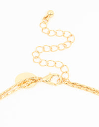 Gold Plated Chain Layered Y- Necklace - link has visual effect only
