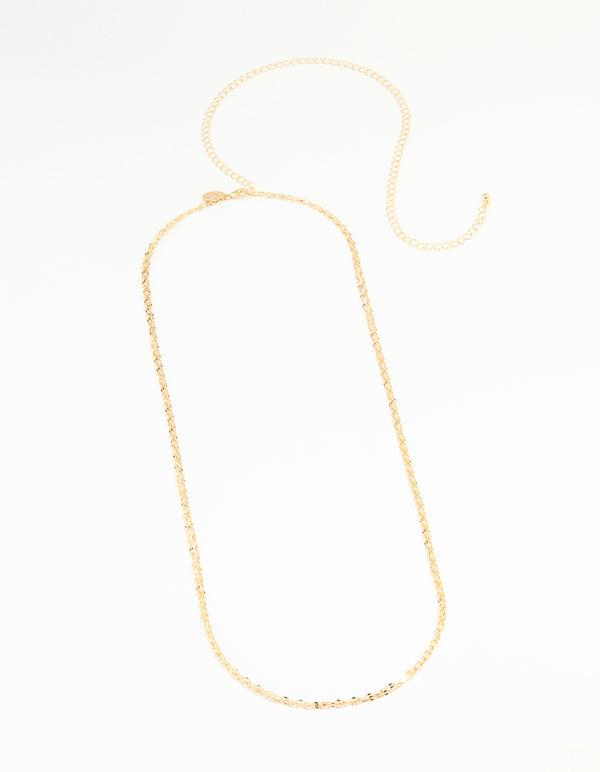 Gold Plated Plain Chain Waist Chain