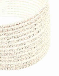 Silver Diamante Strand Wrist Cuff - link has visual effect only