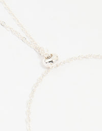 Silver Plated Cubic Zirconia Outline Triple Flower Toggle Bracelet - link has visual effect only