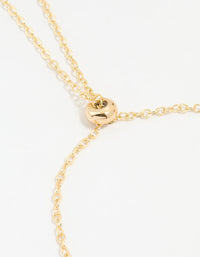 Gold Plated Cubic Zirconia Triple Flower Outline Toggle Bracelet - link has visual effect only