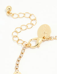 Gold Plated Flower Cupchain Bracelet - link has visual effect only