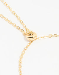 Gold Plated Cubic Zirconia Black Triple Flower Bracelet - link has visual effect only