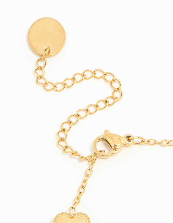 Waterproof Gold Plated Stainless Steel Flower Petals Charm Bracelet