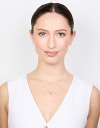Gold Plated Brass Mini Bubble Letter M Pendant Necklace - link has visual effect only