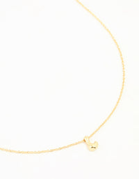 Gold Plated Brass Mini Bubble Letter L Pendant Necklace - link has visual effect only