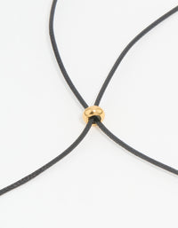 Waterproof Gold Plated Stainless Steel Cord Pendant Necklace - link has visual effect only