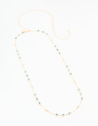 Gold Beaded Evil Eye Waist Chain - link has visual effect only