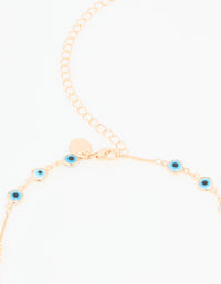 Gold Beaded Evil Eye Waist Chain - link has visual effect only