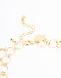 Gold Link Drop Anklet - link has visual effect only