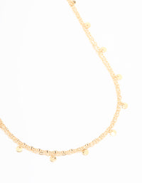 Gold Disc & Chain Layered Waist Chain - link has visual effect only