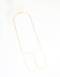 Gold Pearl Body Chain - link has visual effect only