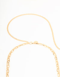 Gold Pearl & Chunky Chain Waist Chain - link has visual effect only