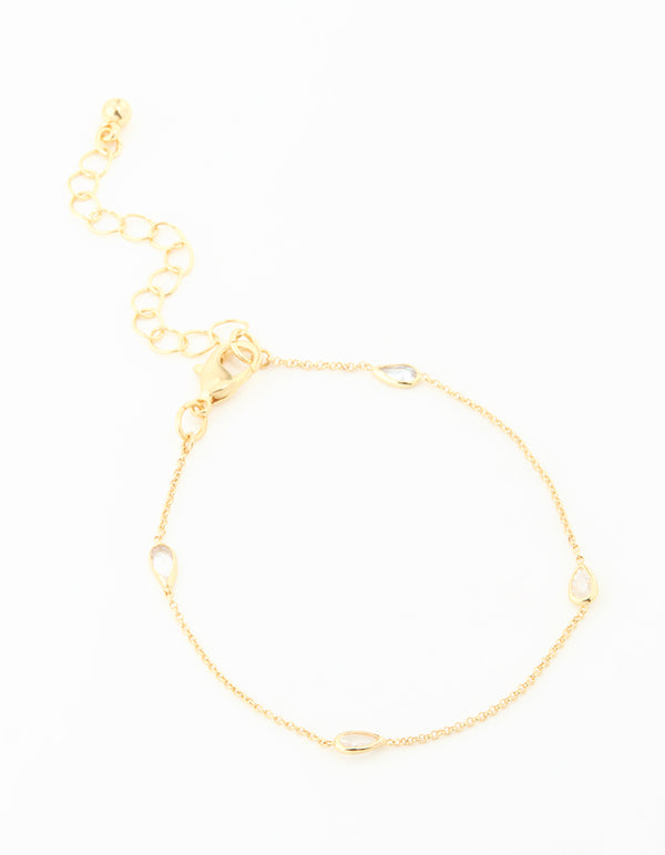 Gold Plated Cubic Zirconia Bracelet