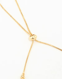 Gold Plated Weave Chain Toggle Bracelet - link has visual effect only