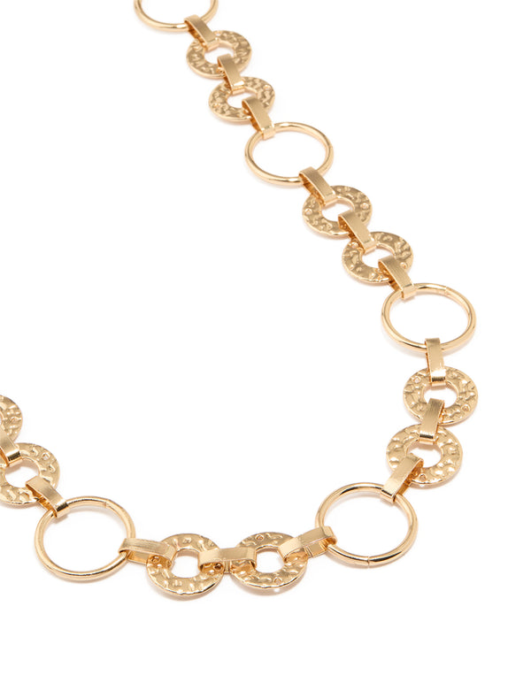 Gold Mixed Sized Circle Belt