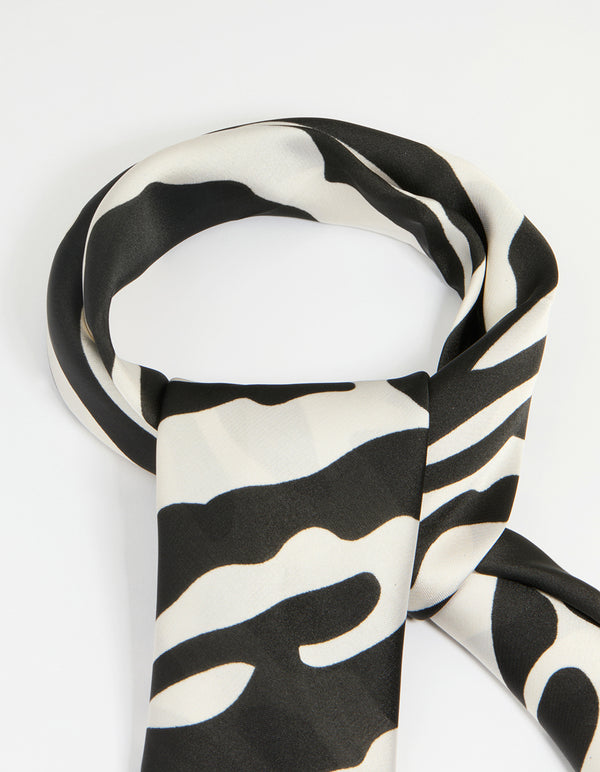 Zebra Print Fabric Scarf