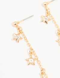 Gold Cubic Zirconia Falling Star Drop Earrings - link has visual effect only