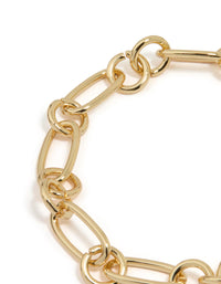 Gold Evil Eye Flower & Chilli Charm Bracelet - link has visual effect only