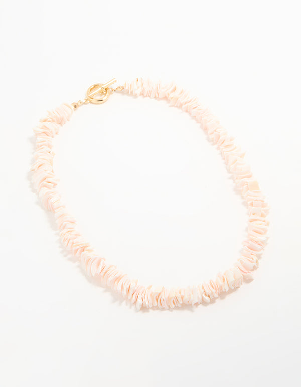 Gold Genuine Shell Station Necklace