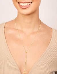 Gold Plated Adjustable Toggle Y-Necklace - link has visual effect only