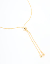Gold Plated Adjustable Toggle Y-Necklace - link has visual effect only