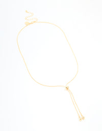 Gold Plated Adjustable Toggle Y-Necklace - link has visual effect only